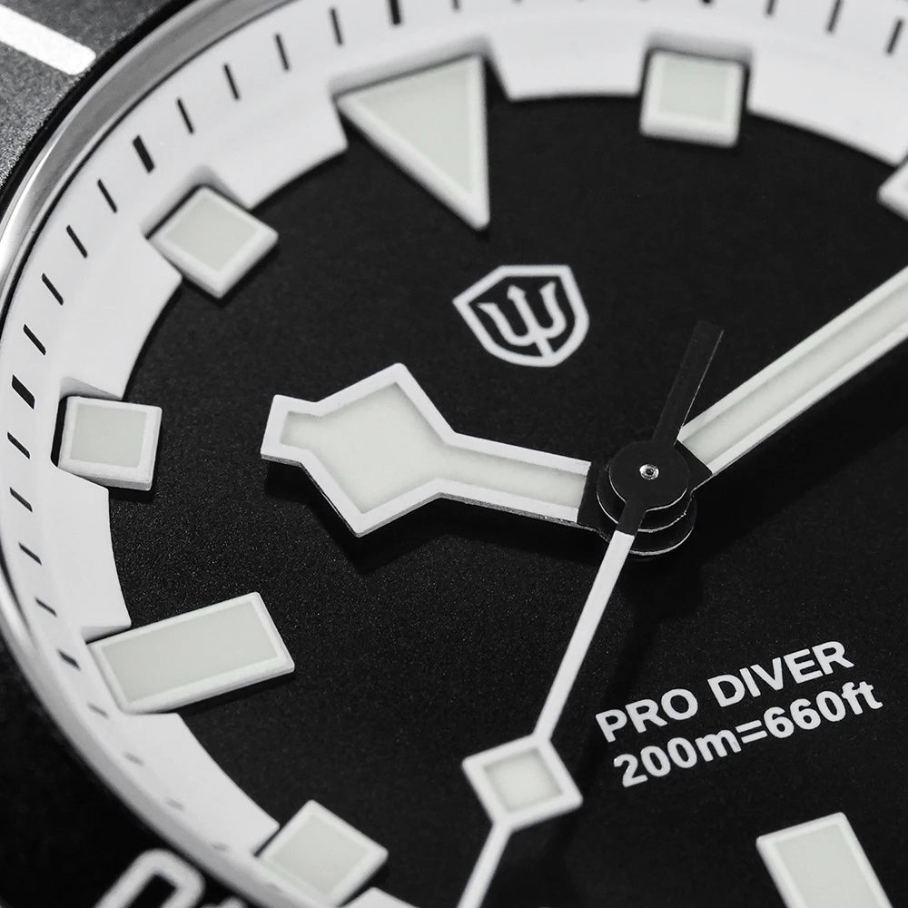 Watchdives WD1969 Pro Quartz Watches New Dial VH31 Sweep Seconds Movement 200m Waterproof Men Watches Luminous Luxury Watches