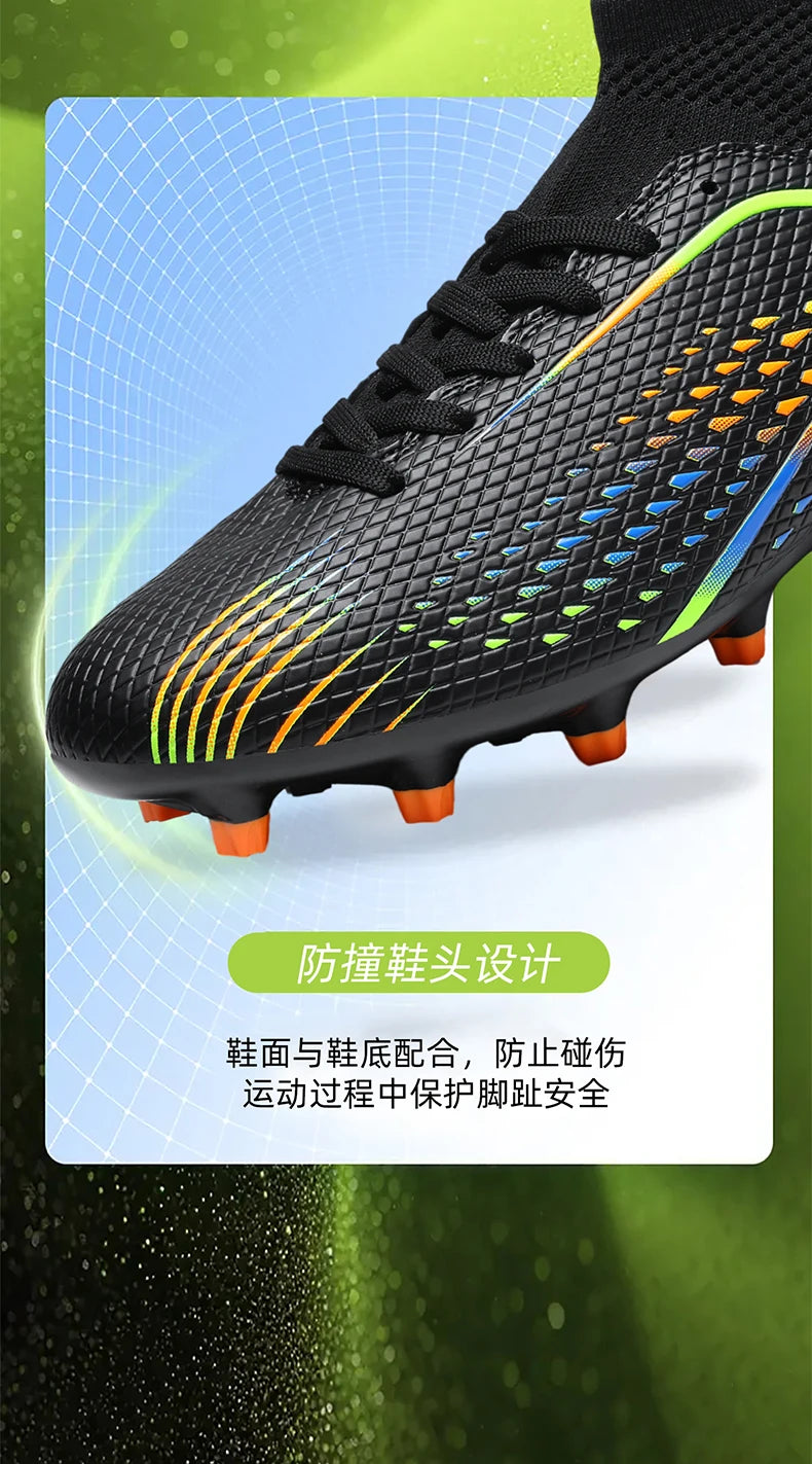 Men Football Boots Professional Turf Futsal Match Grass Unisex Outdoor Training Soccer Shoes Soccer Cleats Non-slip Breathable