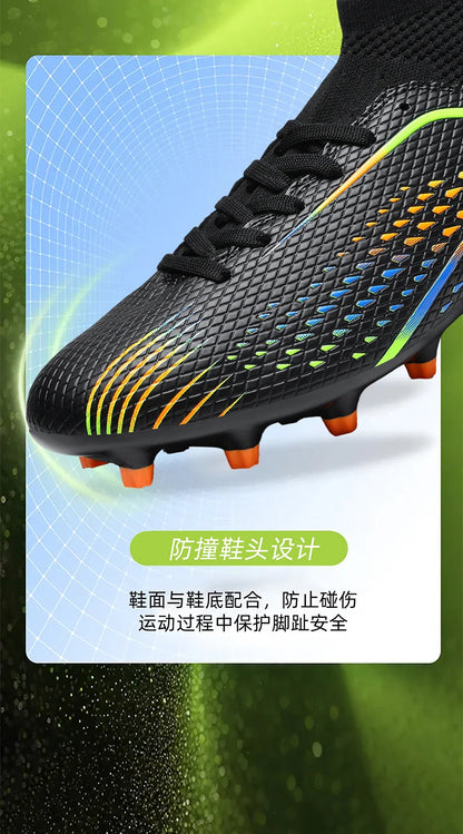 Men Football Boots Professional Turf Futsal Match Grass Unisex Outdoor Training Soccer Shoes Soccer Cleats Non-slip Breathable
