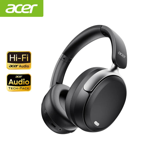 Acer ANC FIHI casque Bluetooth 5.4 48dB suppression du bruit hi-res Audio spatial écouteur avec LDAC sur l'oreille casque sans fil