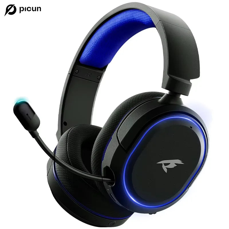 Picun G2 Kabelloses Gaming-Headset Bluetooth 5.3 – 7.1-Surround-Sound, Gaming-Kopfhörer mit 5ms niedriger Latenz und ENC-Mikrofon für PC, PS5, PS4, Switch & Mobilgeräte
