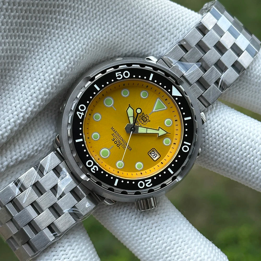 STEELDIVE Popular SD1975 47.5MM Case Red Dial 300M Waterproof AR Sapphire Glass Tuna Dive Men's NH35 Automatic Watches for You