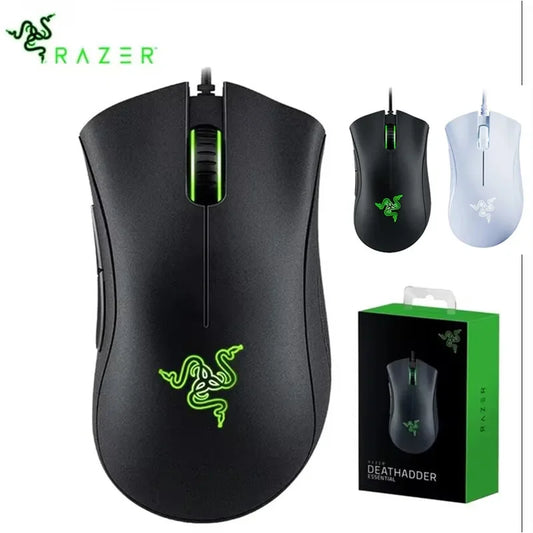 Przewodowa mysz gamingowa Razer DeathAdder Essential / Mysz przewodowa 6400DPI z 5 niezależnymi przyciskami do laptopa i PC dla graczy