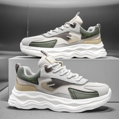 High Quality Casual Leather Shoes for Men 2026 New Autumn Lightweight Outdoor Shoes Fashion Thick Bottom Antiskid Walking Shoes
