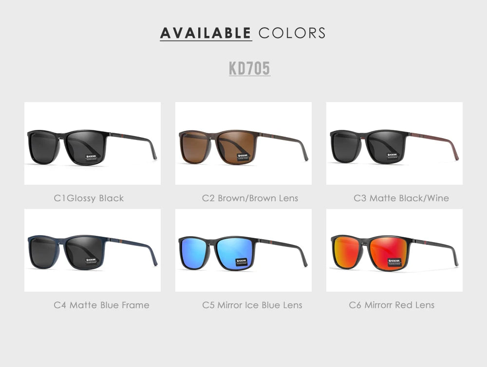 KDEAM New Luxury Polarized Sunglasses Men's Driving Shades Fishing Travel Golf Sunglass Male Sun Glasses CE