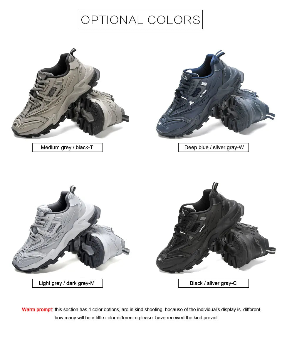 BONA 2023 New Designers Anti-Slip and Wear-Resistant Classic Running Shoes Athletic Sport Shoes Men Outdoor Sneakers Lightweight