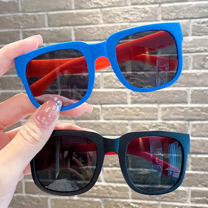 Fashion Kids Folding Sunglassess New Ultralight Candy Color Children Sun Glasses Portable Square Frame Eyewear for Girls Boy