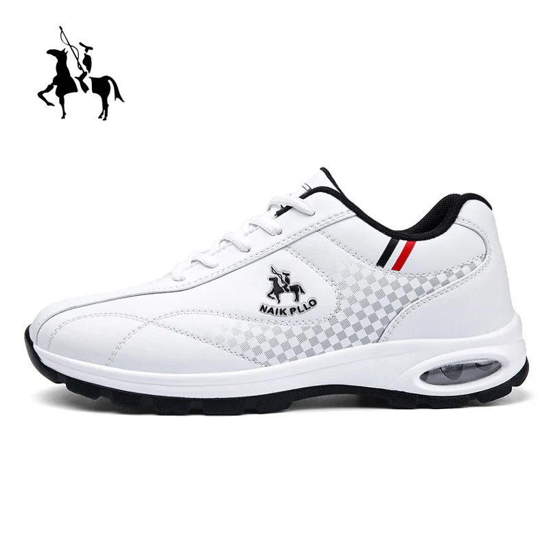 2026 New Men's Running Shoes Sporty Casual Travel Trendy Air-Cushioned White Sneakers Lightweight Shock-Absorbing Youth Footwear