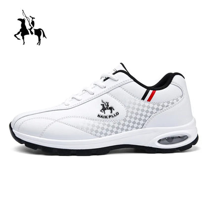 2026 New Men's Running Shoes Sporty Casual Travel Trendy Air-Cushioned White Sneakers Lightweight Shock-Absorbing Youth Footwear