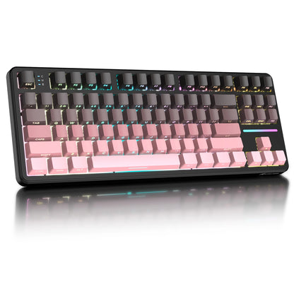 Tastiera gaming meccanica wireless ATTACK SHARK X87, tri-mode BT5.0/2.4GHz/USB-C, tastiera custom hot-swappable con struttura gasket, pre-lubrificata