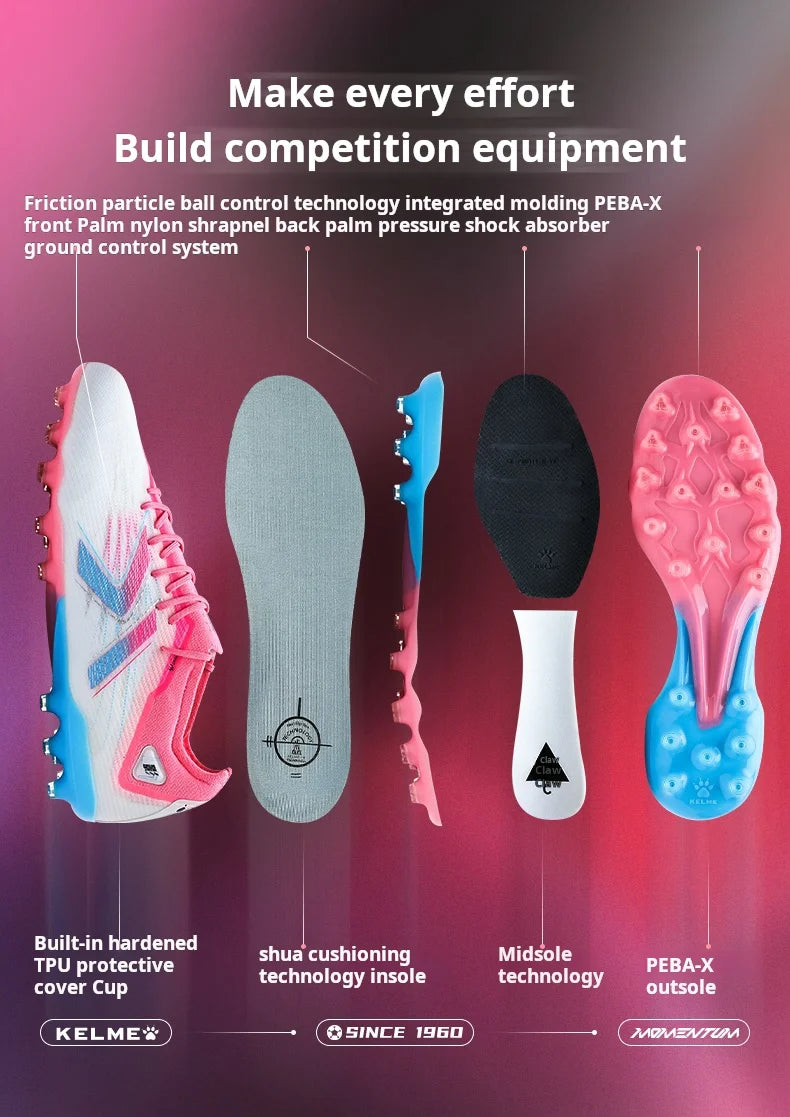 Kelme MG Fußballschuhe für Herren – für Naturrasen und Kunstrasen, professionelle Wettkampf- und Trainingsschuhe, rutschfeste Fußballschuhe