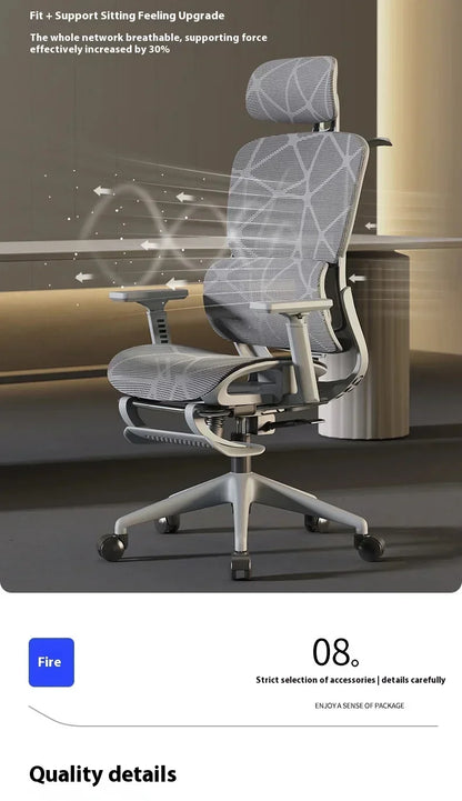 Ergonomic Gaming Office Chair Adjustable 3D Armrests Headrest Lumbar Support Computer Desk Chair with Footrest & Reclining Backrest