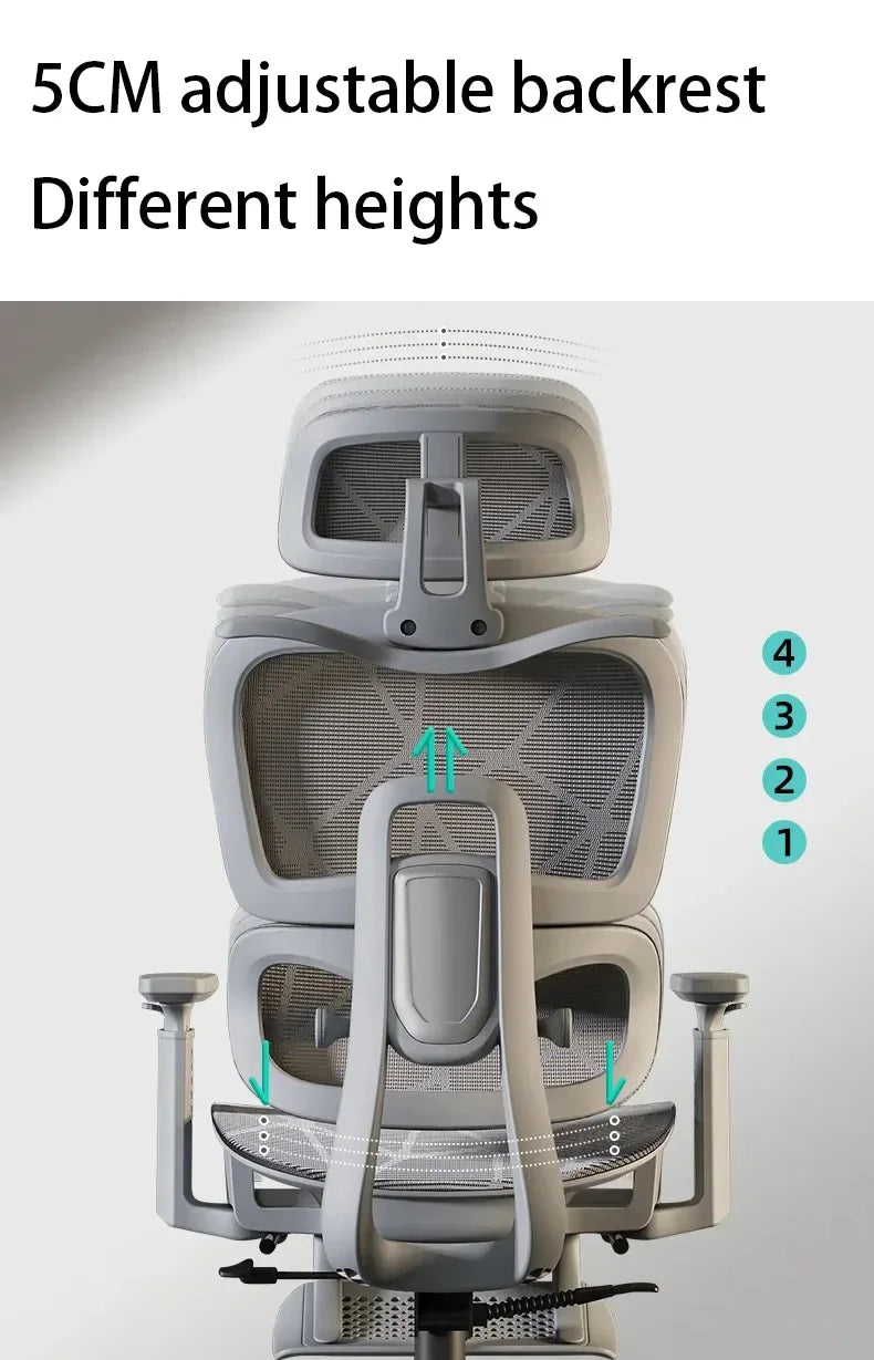 Electronic Gaming Computer Chair Adjustable Ergonomic Office Chair with Lumbar Support, Reclining Mesh Gaming Computer Chair, Swivel Executive Desk Chair with Headrest & Wheels