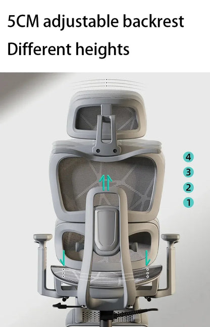Electronic Gaming Computer Chair Adjustable Ergonomic Office Chair with Lumbar Support, Reclining Mesh Gaming Computer Chair, Swivel Executive Desk Chair with Headrest & Wheels