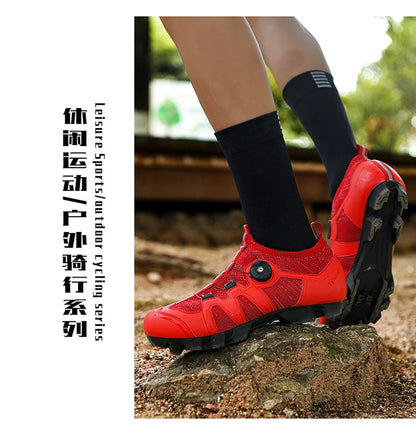 Mountain Bike Shoes Mens Cycling Shoes Quick Ratchet Buckle Compatible with SPD System Pedal for Indoor Outdoor Women MTB Shoes