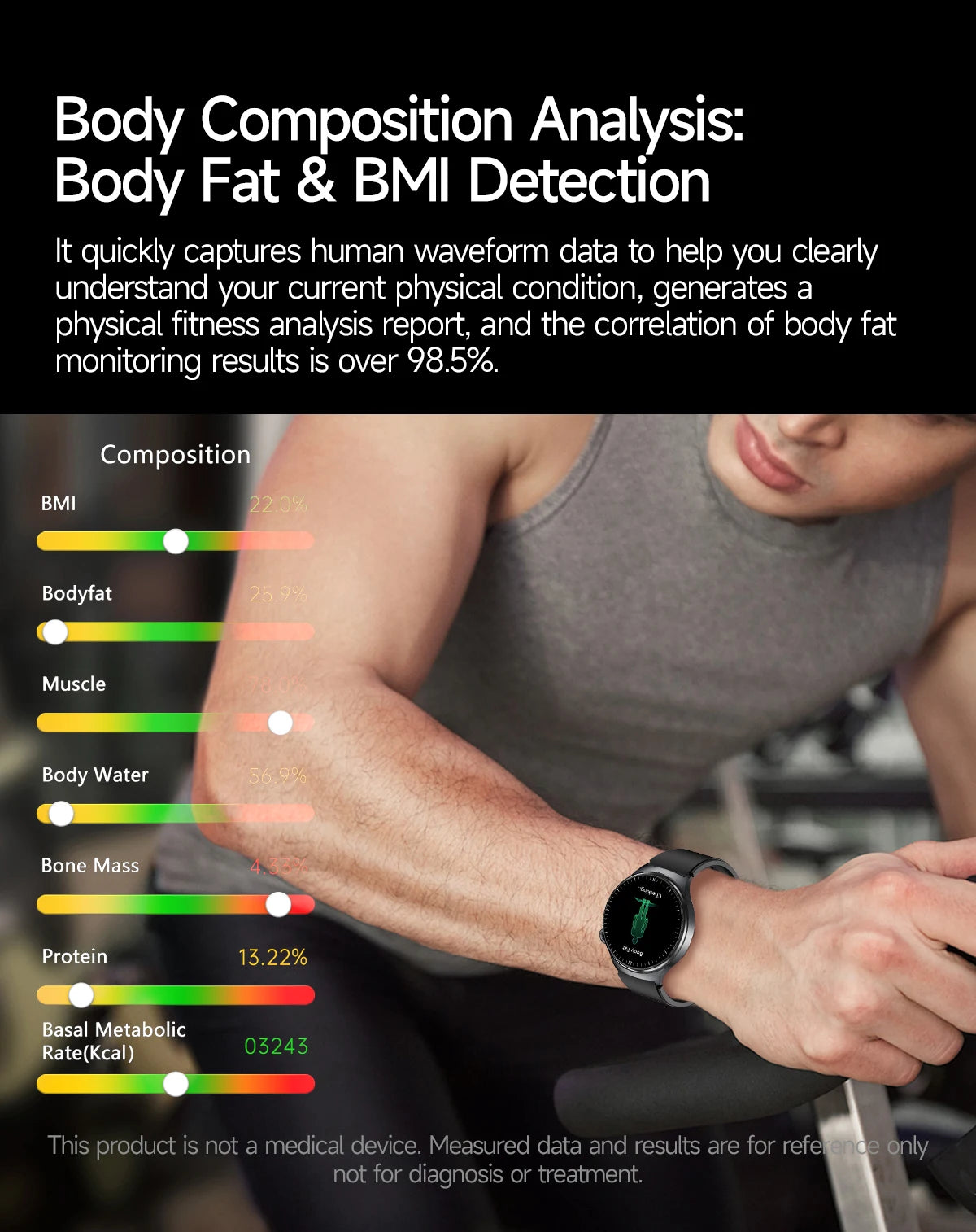 2026New AI-Diagnosis Care Smartwatch ECG+PPG Accurate Uric Acid Blood Pressure Body Fat Five organ Fitness Waterproof Smartwatch