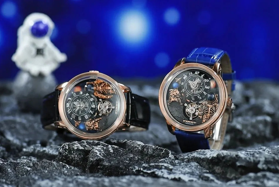 2025 PINDU Design Men Wristwatches Top Brand Luxury Robot Astronaut Space Series Watch Men Sapphire Luminous Waterproof Watches