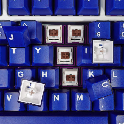KBDiy 174 Keys PBT Cherry Profile Blue Jade Keycaps for Game Mechanical Keyboard Double Shot DIY for Aula F75 F87 F99 Key Caps