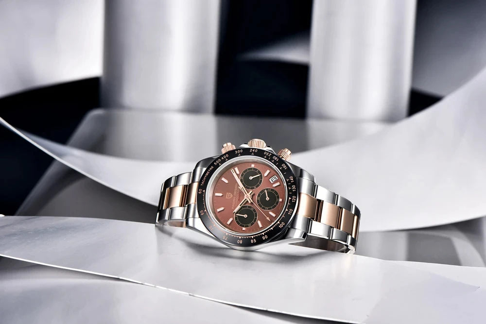 Chronographenuhr für Herren von PAGANI DESIGN – Luxuriöse Quarz-Armbanduhr, leuchtend und wasserdicht.