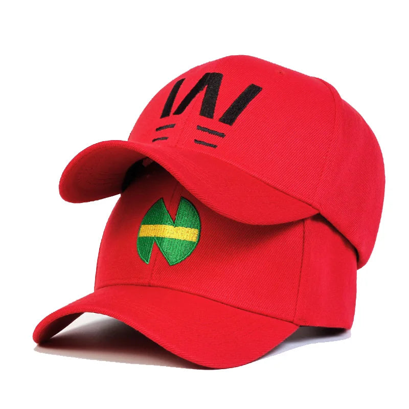 Anime Captain Tsubasa Hat Wakabayashi Genzo Red Baseball Hat Adjustable Casual Sunshade Hat Embroidered Duck Tongue Hat