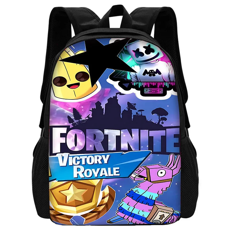 Dětský školní batoh s taškou na oběd, penálem, designem populární hry F-FortniteS – školní taška pro chlapce a dívky, skvělý dárek