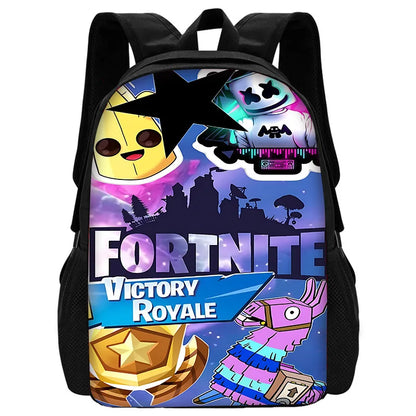 Dětský školní batoh s taškou na oběd, penálem, designem populární hry F-FortniteS – školní taška pro chlapce a dívky, skvělý dárek
