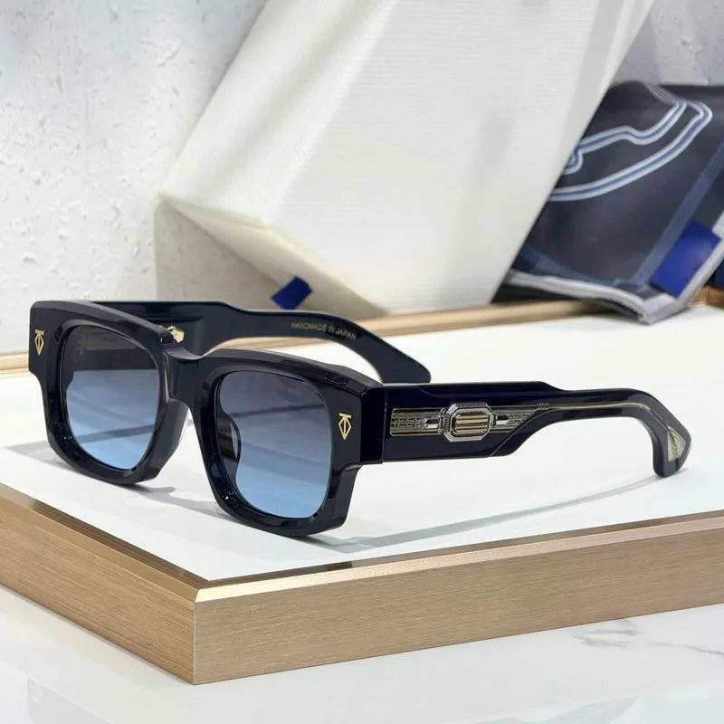 DUSENBERG Square Thick Acetate Sunglasses Handmade Classical Vintage UV400 High Quality for Men Women Optical Glasss with Case