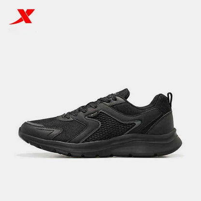 Zapatillas deportivas Xtep para hombre, de malla transpirable, para correr, para maratón de invierno, negras y blancas, zapatillas deportivas para hombre, 879119110110