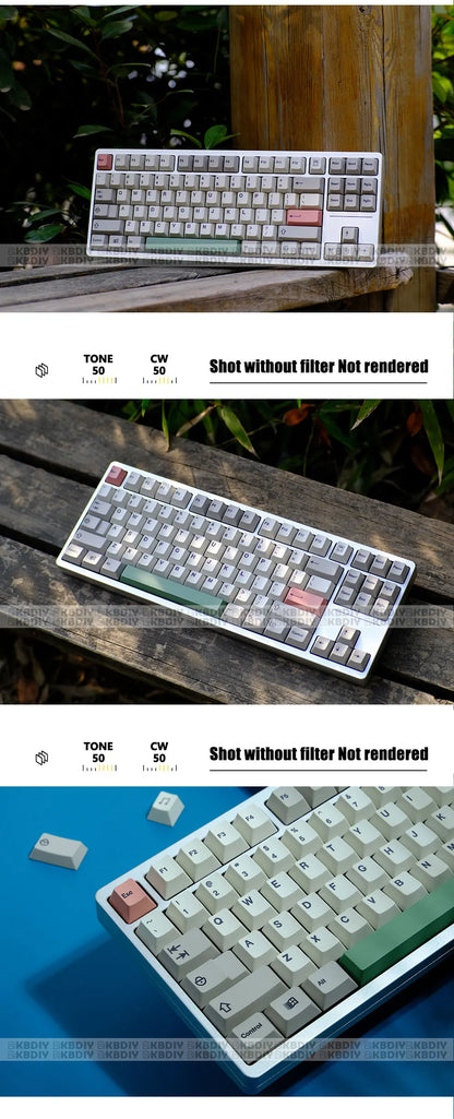 KBDiy GMK 9009 Retro Cherry Profile Keycap 134 Keys/Set For Mechanical Keyboard DIY Custom PBT DYE-SUB 61 60 Bakclit ISO Keycaps