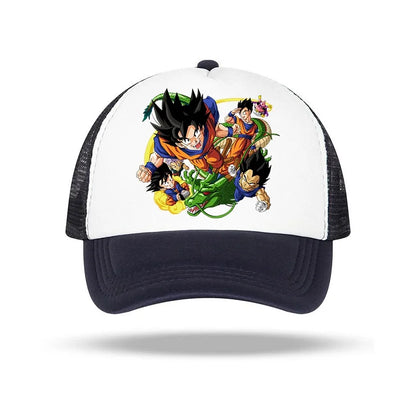 Dragon Ball Peaked Cap for Boy Goku Anime Print Hat Kid & Adult Caps Breathable Summer Hats Fashion Cartoon Costume Matching Hot