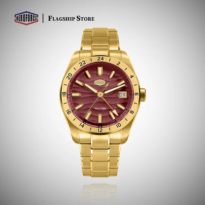 HEROFORCE Men's Well-known Brand Watch; Men's Fashion Waterproof Luminous Stainless Steel Band Casual Calendar Quartz Men Watch