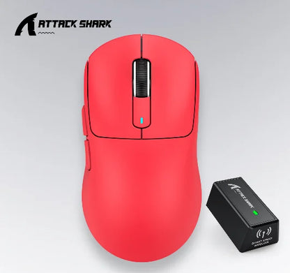 ATTACK SHARK X3 Three-mode Mouse 1K Hz,X3Pro Bluetooth Wireless Mouse 4K Hz Lightweight,PAW3395,650IPS Mobile Speed