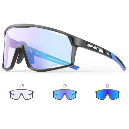 KAPVOE Men Women Road Bike UV400 Goggles Mountain Sports Eyewear Outdoor Photochromic Cycling Sunglasses Bicycle Cycling Glasses