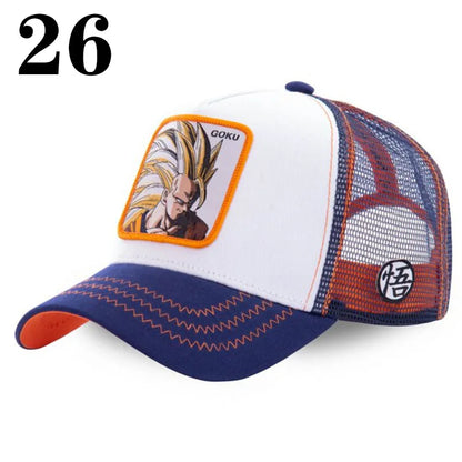 New Dragon Ball DRAGONBALL Mesh Cap Cartoon Mesh Cap Men And Women Baseball Cap Fashion Patch Trucker Cap