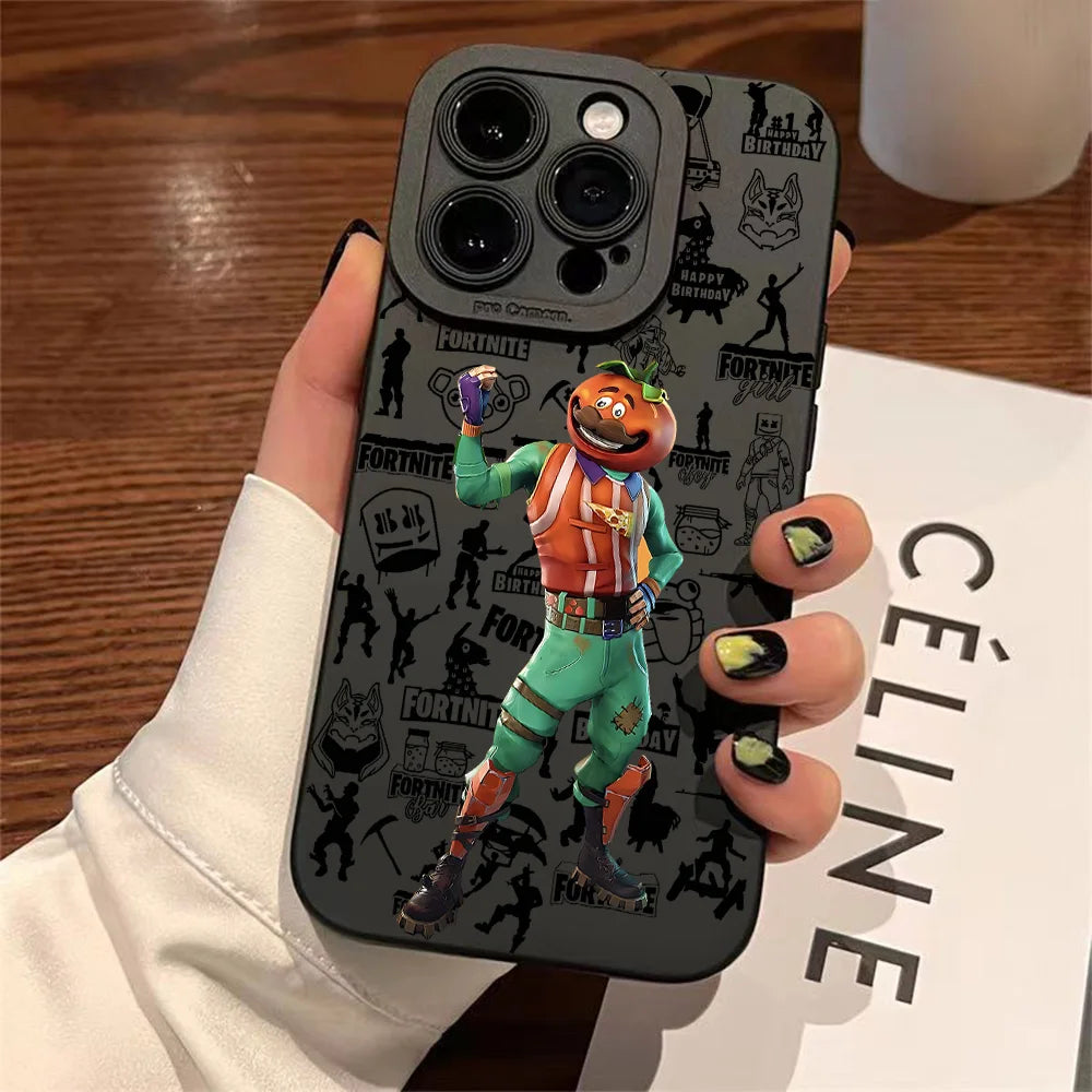 Hot Game F-Fortnites Phone Case for IPhone 17e 17 16e 16 15 14 13 12 11 Air Pro Max X XR XSMax 8 7 Plus Soft Silicone Back Cover