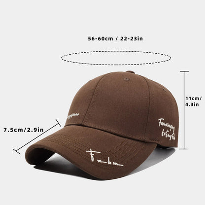 Deep-Top Large-Brim Baseball Cap for Women, 2026 New Style, Face-Slimming, Wide Brim, Summer Sun Protection Hat, Embroidered Letters, Fashionable for Men