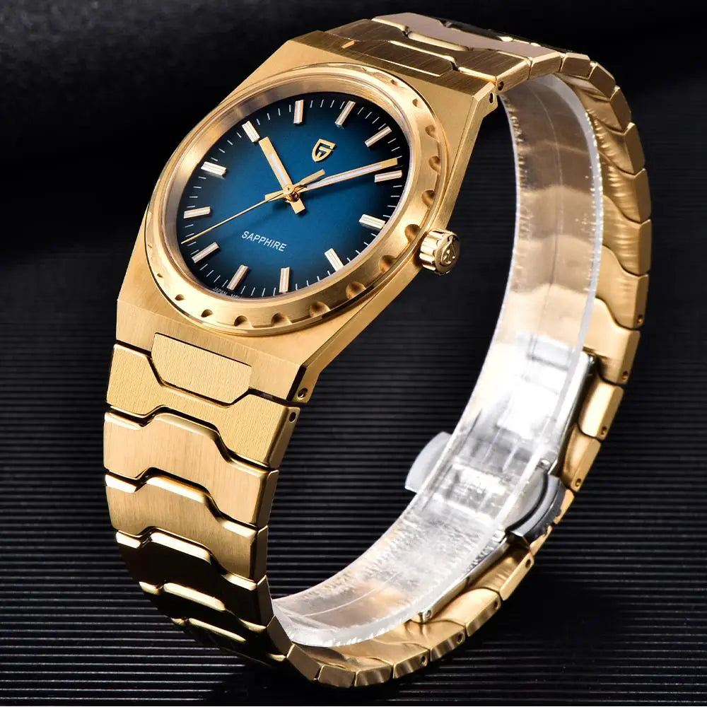 PAGANI DESIGN Men's Quartz Watches Ultra-Thin 7mm Series 222 Sapphire Stainless Steel Waterproof Watches for Man reloj hombre