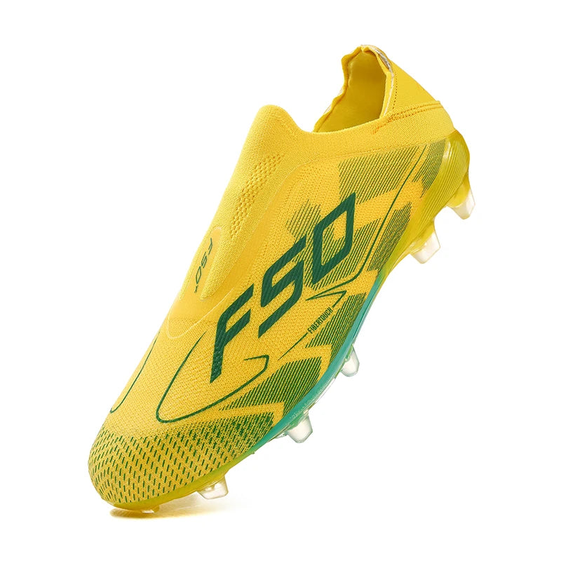 Chaussures de football sans lacets F50 de haute qualité pour hommes, crampons de football FG pour garçons, chaussures de football antidérapantes pour l'entraînement sur gazon, tailles 35-45