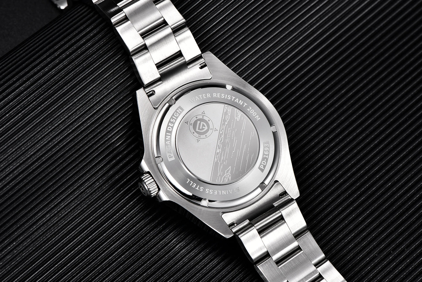 PAGANI DESIGN 2025 New Men's Automatic Mechanical Watch GMT Classic Retro Stainless Steel 200m Water Resistant Men's Wristwatch