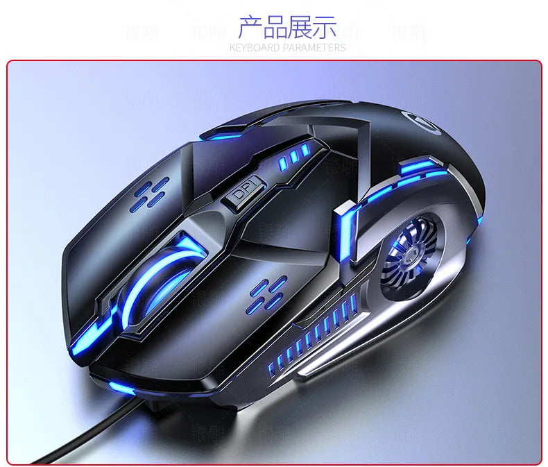 Laser Gaming Mouse for PC Gamer with LED Backlit, Ergonomic Wired USB Mouse, 3200 DPI Computer Gaming Mouse for Laptop & Desktop
