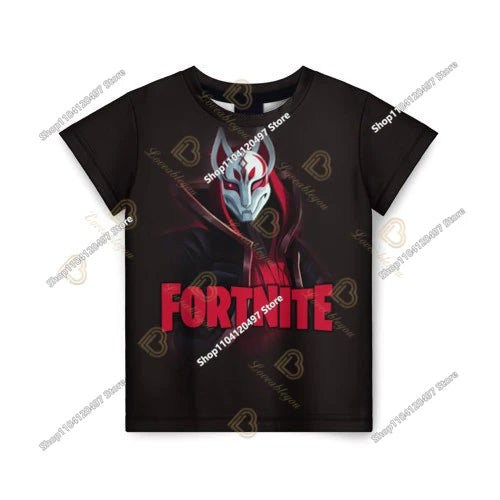 Tricou Fortnite pentru băieți, tricou de vară cu tematică anime și jocuri, tricou universal, tricou drăguț, tricou basic Battle Gamer, cu mânecă scurtă, pentru bărbați