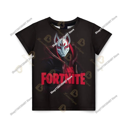 Tricou Fortnite pentru băieți, tricou de vară cu tematică anime și jocuri, tricou universal, tricou drăguț, tricou basic Battle Gamer, cu mânecă scurtă, pentru bărbați