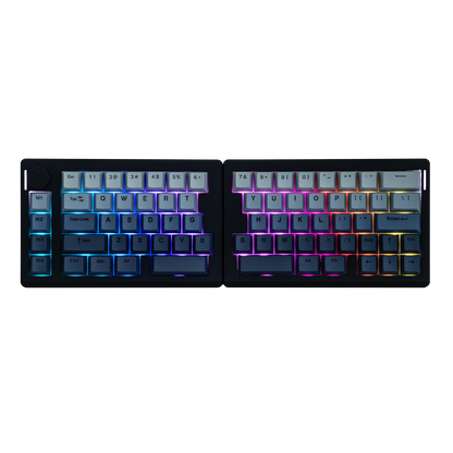 EPOMAKER Split70 QMK/VIA 70% Split Layout Wired/BT/2.4Ghz Wireless Mechanical Keyboard with Programmable Knob Mac Modifier