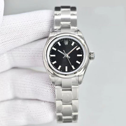 Customized 1:1 small 28mm size women's mini watch luxury brand business gold stainless steel ladies fashion mechanical watch