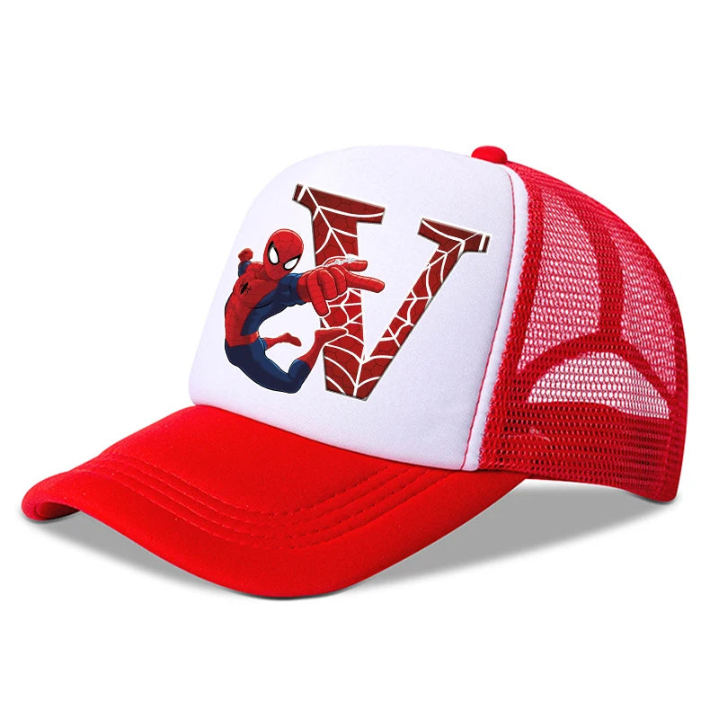 Spiderman Children Baseball Cap Kawaii Cartoon Printed Cap Boys Girls Outdoor Sports Sun Hat Adjustable Peaked Cap Kids Gifts