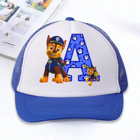 PAW Patrol Mesh Baseball Caps Cartoon Chase Letter Adult Kids Sports Hats Anime Summer Outdoor Sunshade Peaked Cap Boy Girl Gift