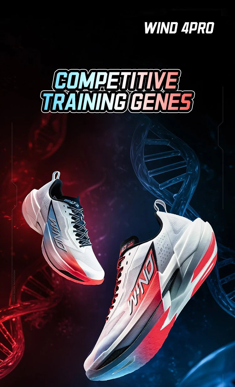 QIAODAN WIND 4PRO Carbon Plate Marathon Shoes for Men, Professional Racing Sneakers 2026, Breathable Running Sports Shoes QDB023262291