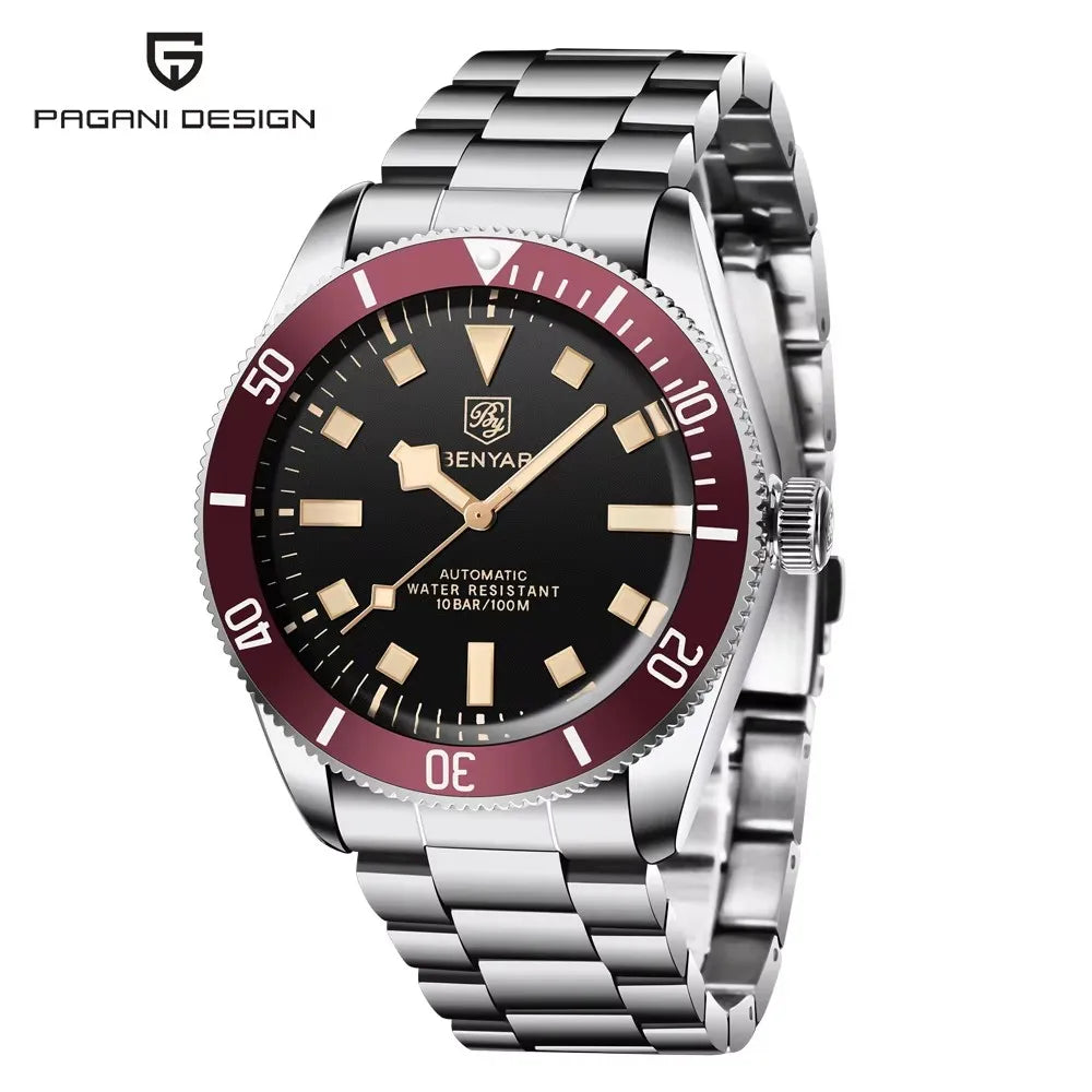 BENYAR Men's Watches Mechanical Automatic Watch BB58 Sport Watch For Men 2026 Stainless Steel Waterproof Business Luminous Clock