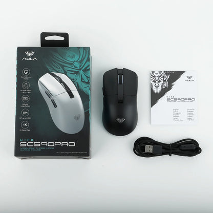 AULA SC590 PRO Wired/Bluetooth/2.4GHz Wireless Gaming Mouse 20000 DPI & PAW3311 Sensor with 1000 Polling Rate for Win/Mac/Gaming