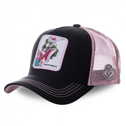 Anime Saint Seiya Cotton Baseball Cap Adjustable Men Women Hip Hop Mesh Trucker Mesh Summer Sun Shading Breathability Cap Hat